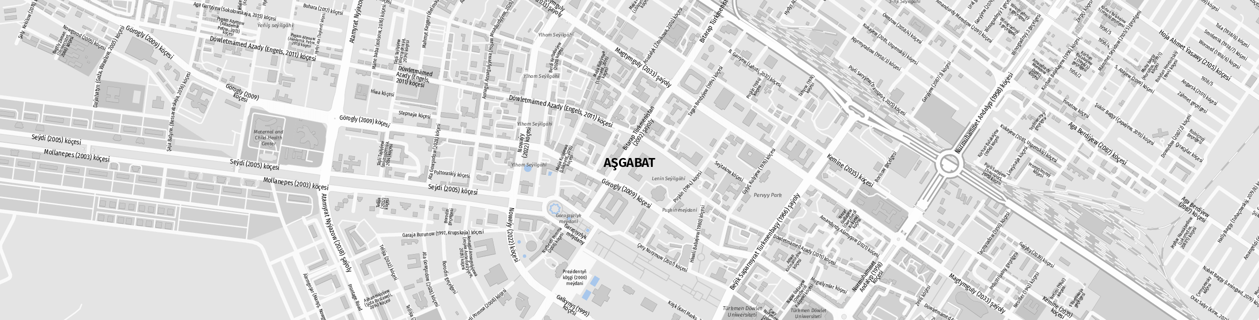 Stadtplan Aschgabat zum Downloaden.