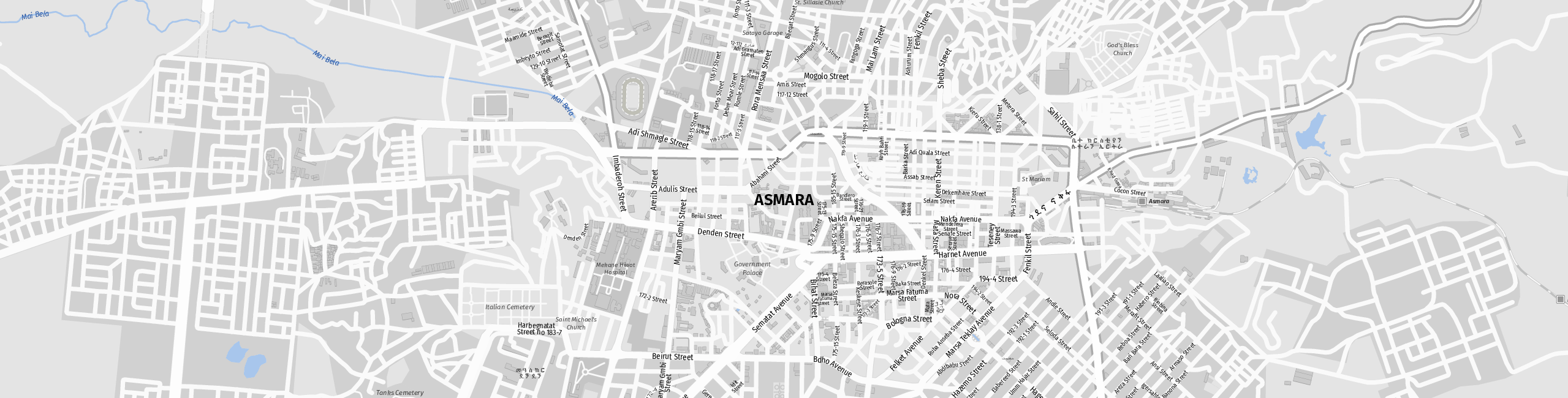 Stadtplan Asmara zum Downloaden.