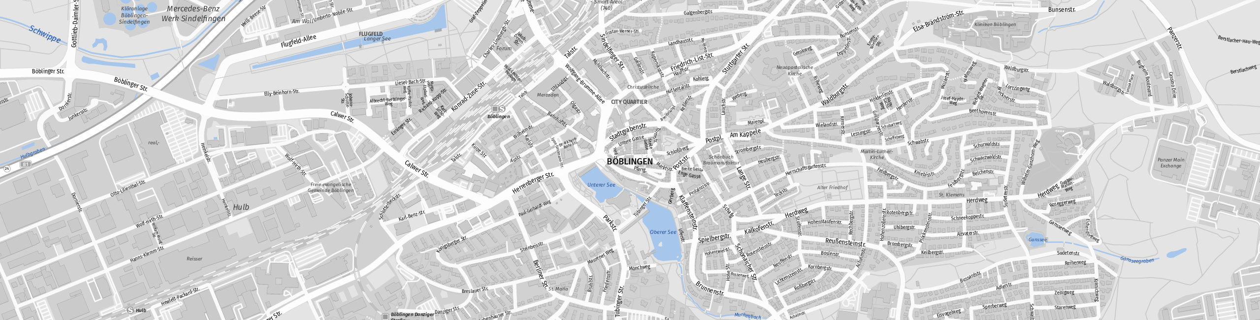 Stadtplan Böblingen zum Downloaden.