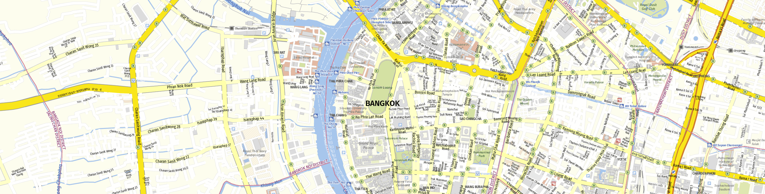 Stadtplan Bangkok zum Downloaden.