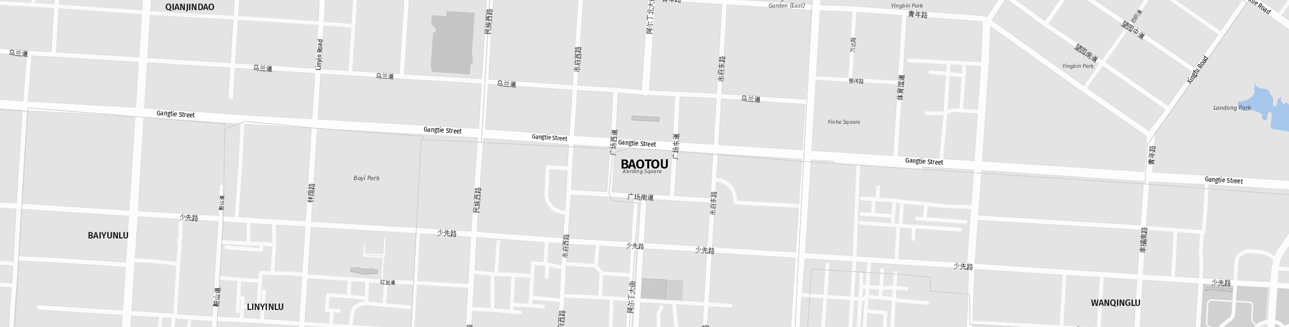 Stadtplan Baotou zum Downloaden.