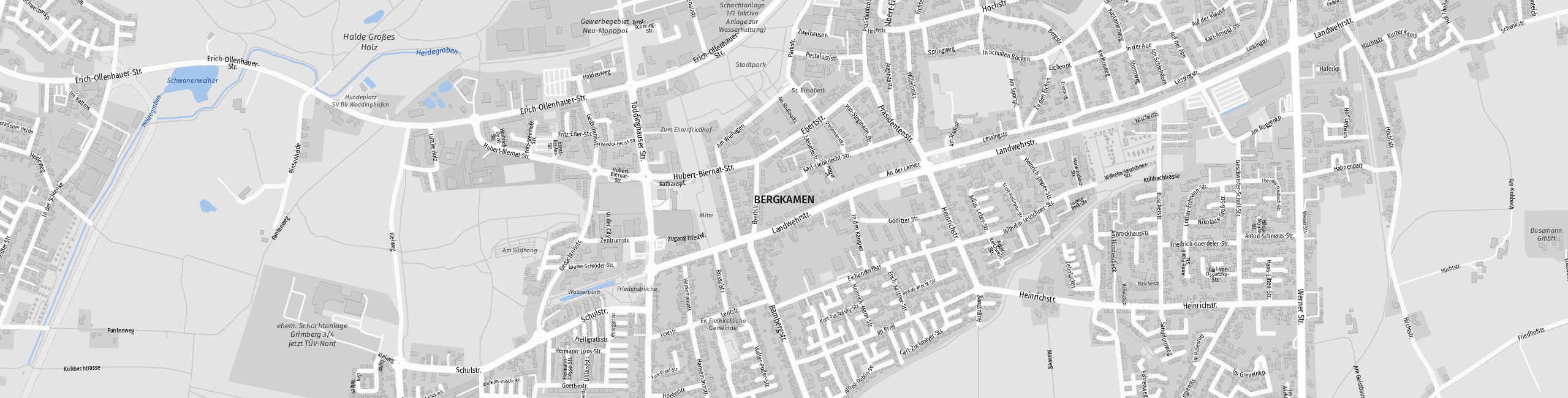 Stadtplan Bergkamen zum Downloaden.