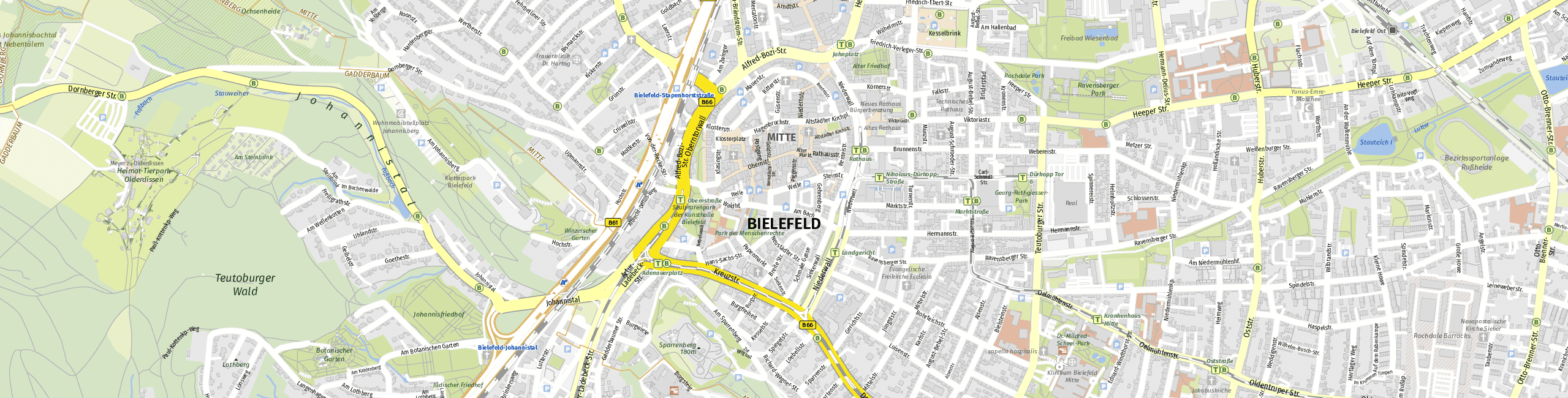 Stadtplan Bielefeld zum Downloaden.