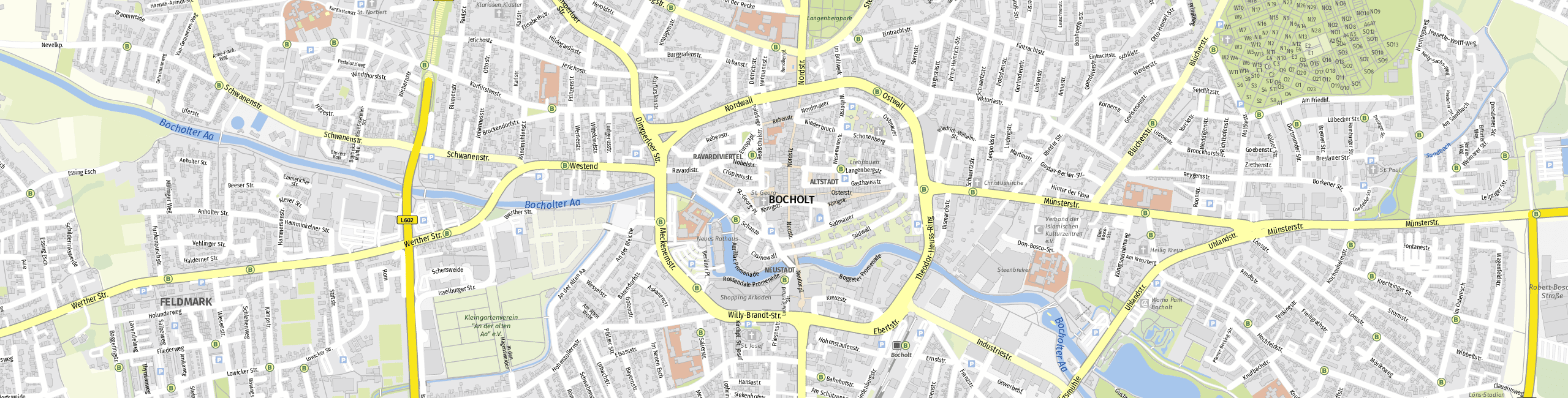 Stadtplan Bocholt zum Downloaden.