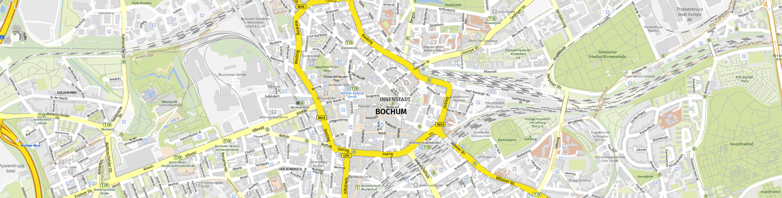 Stadtplan Bochum zum Downloaden.