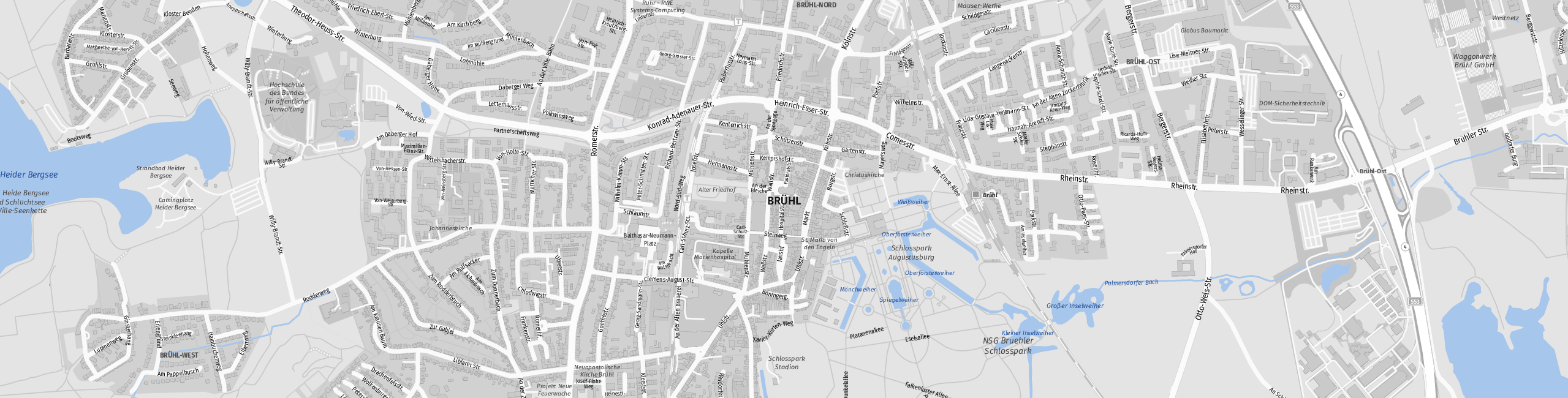 Stadtplan Brühl zum Downloaden.