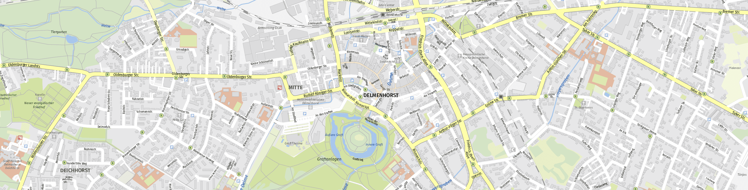 Stadtplan Delmenhorst zum Downloaden.