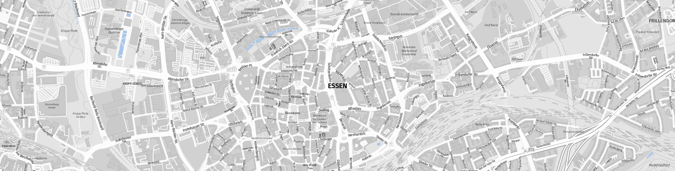 Stadtplan Essen zum Downloaden.