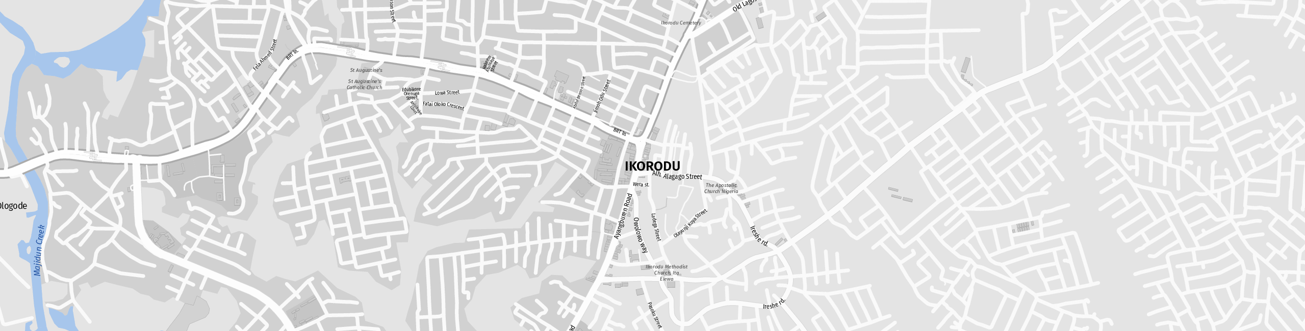 Stadtplan Ikorodu zum Downloaden.