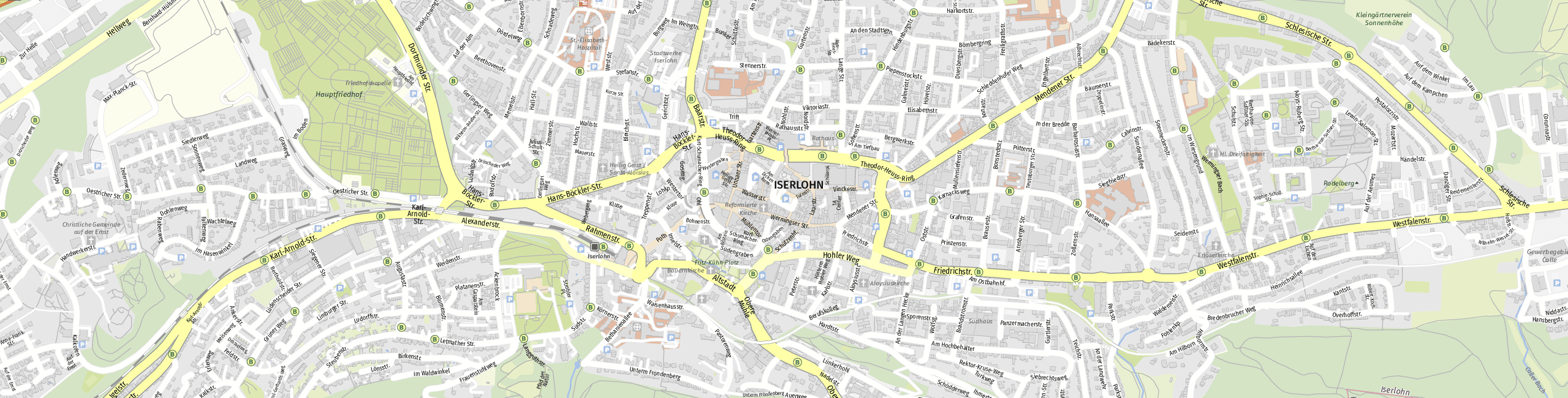 Stadtplan Iserlohn zum Downloaden.