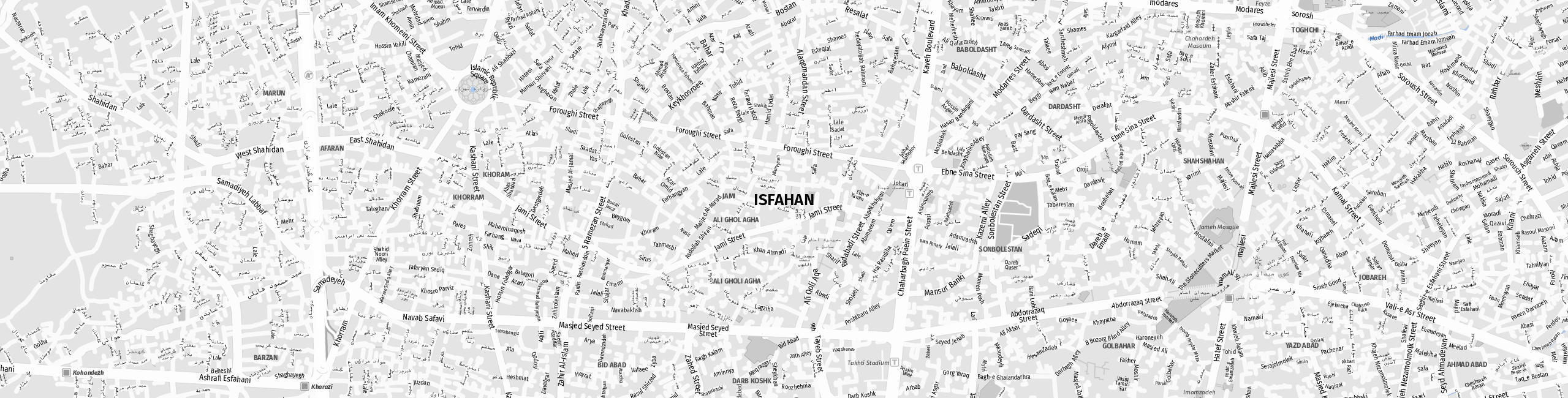 Stadtplan Isfahan zum Downloaden.