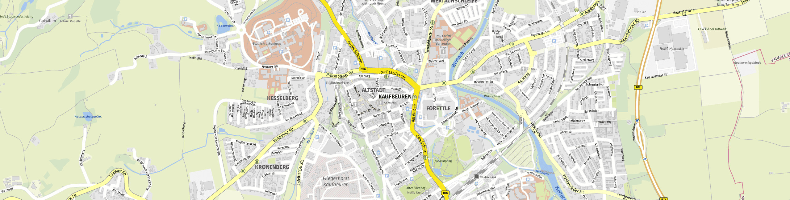 Stadtplan Kaufbeuren zum Downloaden.