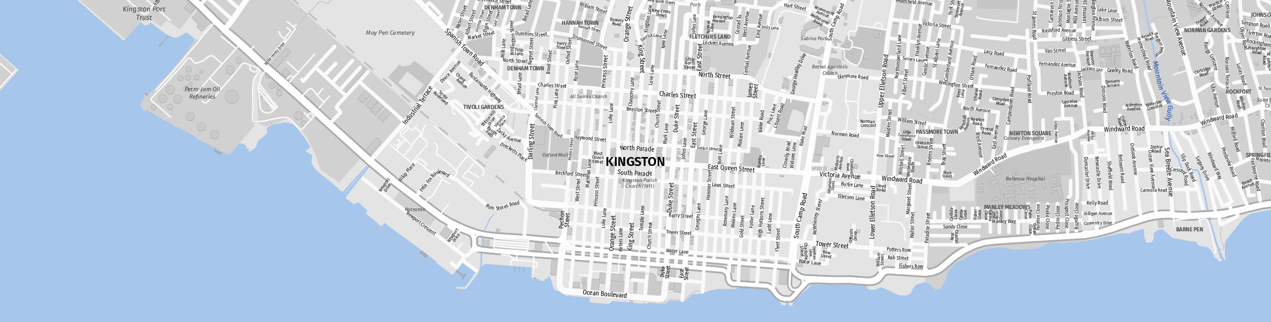 Stadtplan Kingston zum Downloaden.