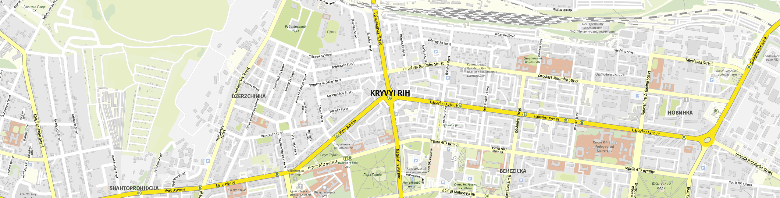 Stadtplan Krywyj Rih zum Downloaden.