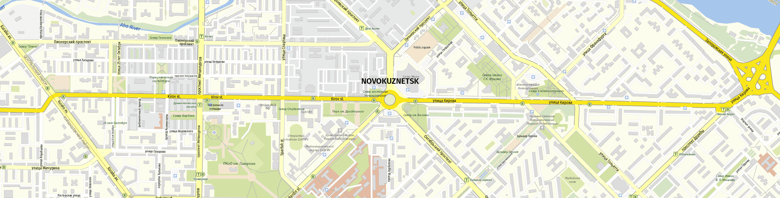 Stadtplan Nowokusnezk zum Downloaden.