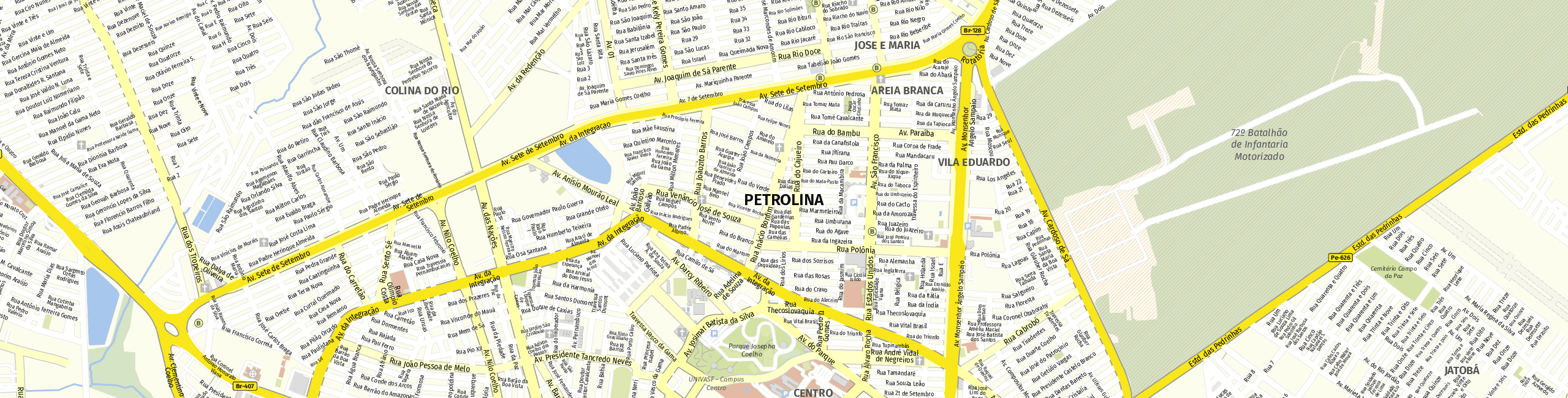 Stadtplan Petrolina zum Downloaden.