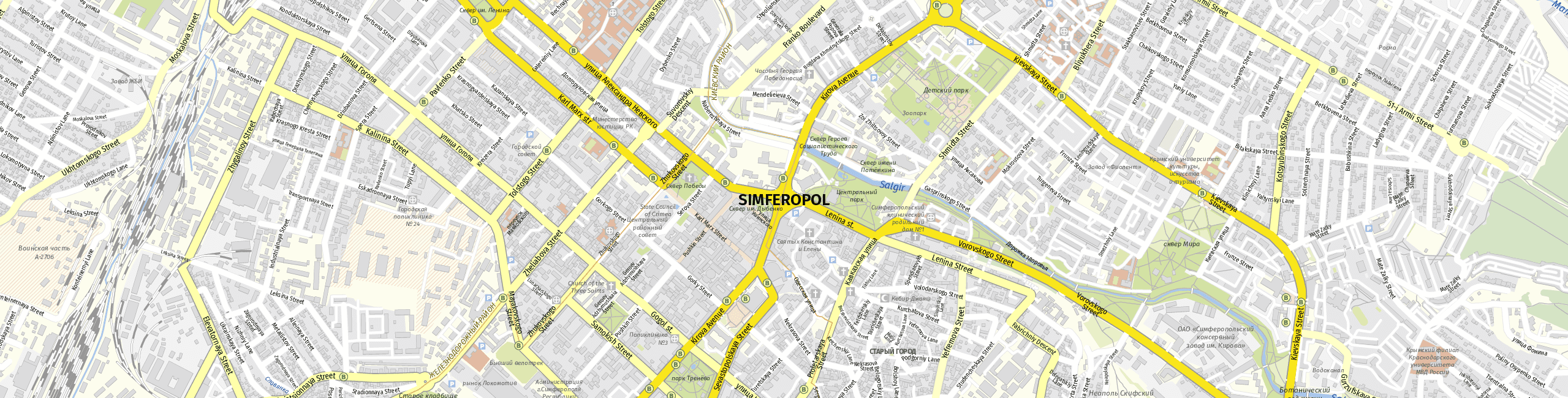 Stadtplan Simferopol zum Downloaden.