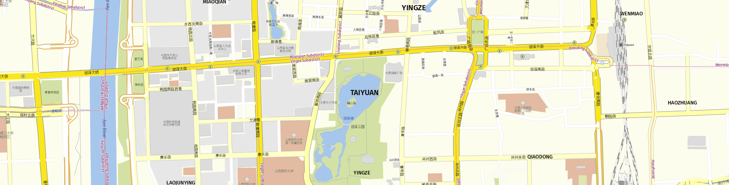 Stadtplan Taiyuan zum Downloaden.