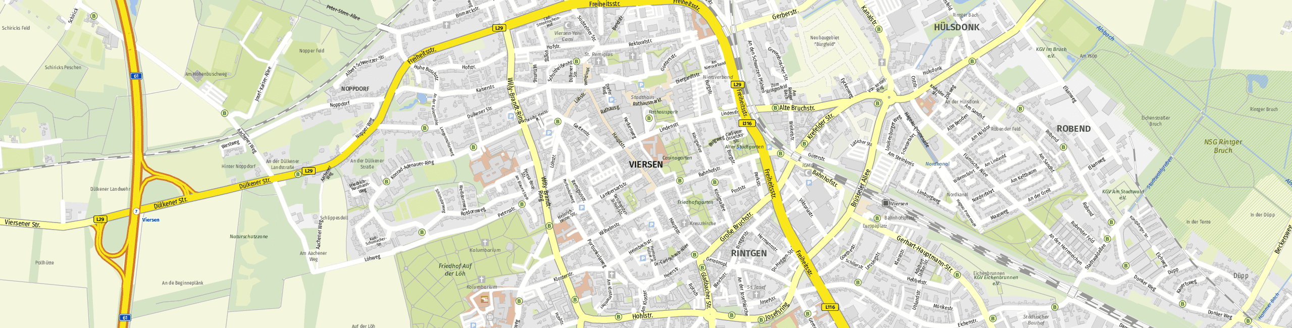 Stadtplan Viersen zum Downloaden.