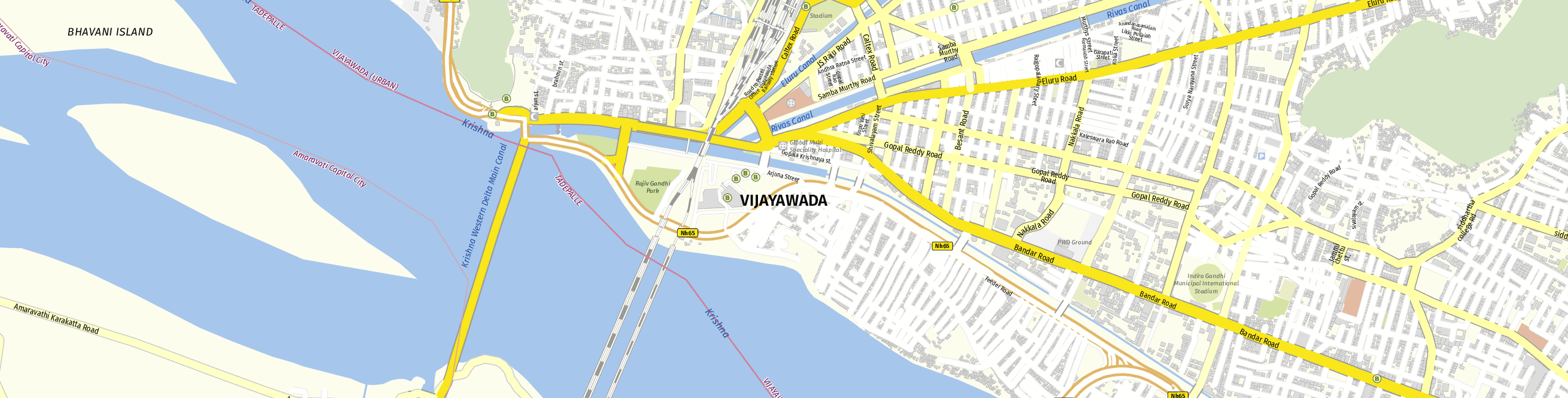 Stadtplan Vijayawada zum Downloaden.