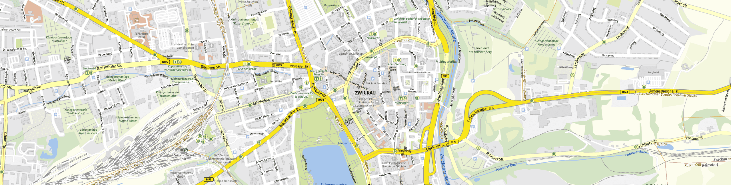 Stadtplan Zwickau zum Downloaden.